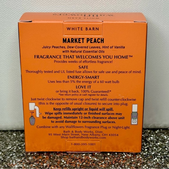 Bath & Body Works Wallflowers Market Peach Refills 2 Pack Nwt - Picture 3 of 3